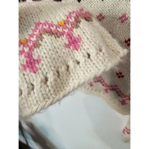 Abercrombie & Fitch Lambswool Blend Fair Isle Sweater Medium - Picture 5 of 12